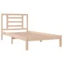 Solid pine wood bed frame 90x190 cm by , Beds and slatted bases - Ref: Foro24-3104313, Price: 80,36 €, Discount: %