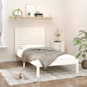 Estructura de cama madera maciza de pino blanco 100x200 cm