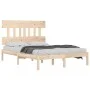Solid wood bed frame 180x200 cm by , Beds and slatted bases - Ref: Foro24-3104753, Price: 130,45 €, Discount: %