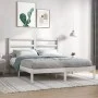 Small double bed frame white solid wood 120x190cm by , Beds and slatted bases - Ref: Foro24-3104904, Price: 112,74 €, Discoun...