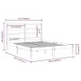 Small double bed frame white solid wood 120x190cm by , Beds and slatted bases - Ref: Foro24-3104904, Price: 112,74 €, Discoun...