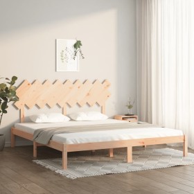 Estructura de cama de madera maciza super king 180x200 cm