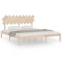 Estructura de cama de madera maciza super king 180x200 cm de , Camas y somieres - Ref: Foro24-3104883, Precio: 135,60 €, Desc...