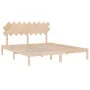 Estructura de cama de madera maciza super king 180x200 cm de , Camas y somieres - Ref: Foro24-3104883, Precio: 135,60 €, Desc...