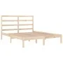 Solid pine wood bed frame 140x200 cm by , Beds and slatted bases - Ref: Foro24-3104933, Price: 104,67 €, Discount: %