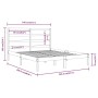 Solid pine wood bed frame 140x200 cm by , Beds and slatted bases - Ref: Foro24-3104933, Price: 109,03 €, Discount: %