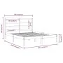 Solid pine wood bed frame 140x200 cm by , Beds and slatted bases - Ref: Foro24-3104933, Price: 104,67 €, Discount: %
