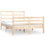 Estructura de cama madera maciza de pino 140x190 cm de , Camas y somieres - Ref: Foro24-3104986, Precio: 119,95 €, Descuento: %