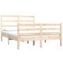 Estructura de cama madera maciza de pino 140x190 cm de , Camas y somieres - Ref: Foro24-3104986, Precio: 119,95 €, Descuento: %