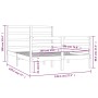 Solid pine wood bed frame 140x190 cm by , Beds and slatted bases - Ref: Foro24-3104986, Price: 120,03 €, Discount: %