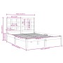 Bettgestell aus Massivholz 140x200 cm von , Betten und Lattenroste - Ref: Foro24-3105470, Preis: 113,68 €, Rabatt: %