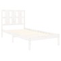 Weißer Einzelbettrahmen aus Massivholz, 75 x 190 cm von , Betten und Lattenroste - Ref: Foro24-3105561, Preis: 94,60 €, Rabat...