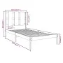Weißer Einzelbettrahmen aus Massivholz, 75 x 190 cm von , Betten und Lattenroste - Ref: Foro24-3105561, Preis: 93,33 €, Rabat...