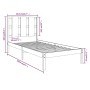 Weißer Einzelbettrahmen aus Massivholz, 75 x 190 cm von , Betten und Lattenroste - Ref: Foro24-3105561, Preis: 94,60 €, Rabat...