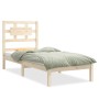 Estructura de cama madera maciza 75x190 cm de , Camas y somieres - Ref: Foro24-3105625, Precio: 91,50 €, Descuento: %