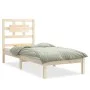 Solid wood bed frame 75x190 cm by , Beds and slatted bases - Ref: Foro24-3105625, Price: 87,42 €, Discount: %