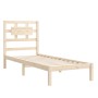 Estructura de cama madera maciza 75x190 cm de , Camas y somieres - Ref: Foro24-3105625, Precio: 91,50 €, Descuento: %