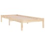 Estructura de cama madera maciza 75x190 cm de , Camas y somieres - Ref: Foro24-3105625, Precio: 91,50 €, Descuento: %