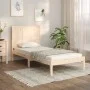 Solid pine wood bed frame 75x190 cm by , Beds and slatted bases - Ref: Foro24-3105690, Price: 97,74 €, Discount: %
