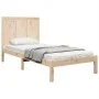 Solid pine wood bed frame 75x190 cm by , Beds and slatted bases - Ref: Foro24-3105690, Price: 97,74 €, Discount: %
