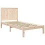 Solid pine wood bed frame 75x190 cm by , Beds and slatted bases - Ref: Foro24-3105690, Price: 97,74 €, Discount: %