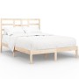 Solid wood bed frame 140x200 cm by , Beds and slatted bases - Ref: Foro24-3105795, Price: 115,58 €, Discount: %