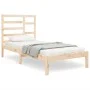 Solid wood bed frame 75x190 cm by , Beds and slatted bases - Ref: Foro24-3105755, Price: 81,15 €, Discount: %