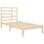 Estructura de cama madera maciza 75x190 cm