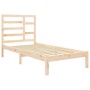 Estructura de cama madera maciza 75x190 cm