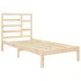 Solid wood bed frame 75x190 cm by , Beds and slatted bases - Ref: Foro24-3105755, Price: 81,15 €, Discount: %
