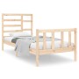 Estructura de cama madera maciza 75x190 cm de , Camas y somieres - Ref: Foro24-3105885, Precio: 88,87 €, Descuento: %