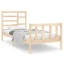 Estructura de cama madera maciza 75x190 cm de , Camas y somieres - Ref: Foro24-3105885, Precio: 86,53 €, Descuento: %
