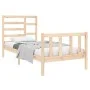 Estructura de cama madera maciza 75x190 cm de , Camas y somieres - Ref: Foro24-3105885, Precio: 86,53 €, Descuento: %