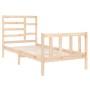 Estructura de cama madera maciza 75x190 cm de , Camas y somieres - Ref: Foro24-3105885, Precio: 88,87 €, Descuento: %