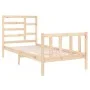 Estructura de cama madera maciza 75x190 cm de , Camas y somieres - Ref: Foro24-3105885, Precio: 86,53 €, Descuento: %
