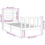 Estructura de cama madera maciza 75x190 cm de , Camas y somieres - Ref: Foro24-3105885, Precio: 88,87 €, Descuento: %
