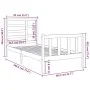 Estructura de cama madera maciza 75x190 cm de , Camas y somieres - Ref: Foro24-3105885, Precio: 86,53 €, Descuento: %