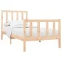 Estructura de cama madera maciza de pino 100x200 cm de , Camas y somieres - Ref: Foro24-3106693, Precio: 110,30 €, Descuento: %