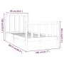Bettgestell aus massivem Kiefernholz, 100 x 200 cm von , Betten und Lattenroste - Ref: Foro24-3106693, Preis: 110,30 €, Rabat...