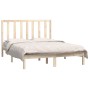 Solid pine wood bed frame 140x190 cm by , Beds and slatted bases - Ref: Foro24-3106618, Price: 108,82 €, Discount: %