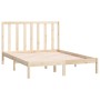 Solid pine wood bed frame 140x190 cm by , Beds and slatted bases - Ref: Foro24-3106618, Price: 108,82 €, Discount: %