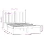 Bettgestell aus massivem Kiefernholz, 140 x 190 cm von , Betten und Lattenroste - Ref: Foro24-3106618, Preis: 108,82 €, Rabat...
