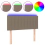 Headboard with LED in taupe gray fabric 80x5x78/88 cm by , Headboards and footboards - Ref: Foro24-3121828, Price: 38,50 €, D...