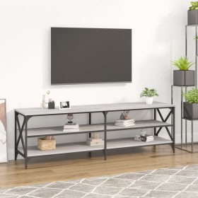 Mueble de TV madera contrachapada gris Sonoma 160x40x50 cm en Muebles TV | Comprar online en Foro24