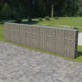 Muro de gaviones con cubiertas acero galvanizado 600x30x150 cm de vidaXL, Paneles de vallas - Ref: Foro24-143585, Precio: 391...