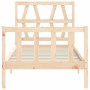 Single bed frame with solid wood headboard by , Beds and slatted bases - Ref: Foro24-3192451, Price: 86,48 €, Discount: %