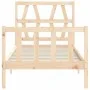 Single bed frame with solid wood headboard by , Beds and slatted bases - Ref: Foro24-3192451, Price: 84,20 €, Discount: %