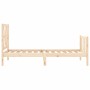 Single bed frame with solid wood headboard by , Beds and slatted bases - Ref: Foro24-3192451, Price: 86,48 €, Discount: %