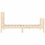 Single bed frame with solid wood headboard by , Beds and slatted bases - Ref: Foro24-3192451, Price: 84,20 €, Discount: %