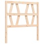 Single bed frame with solid wood headboard by , Beds and slatted bases - Ref: Foro24-3192451, Price: 86,48 €, Discount: %